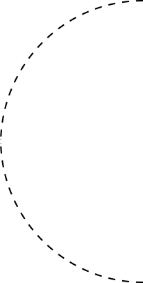 Deco circle half left