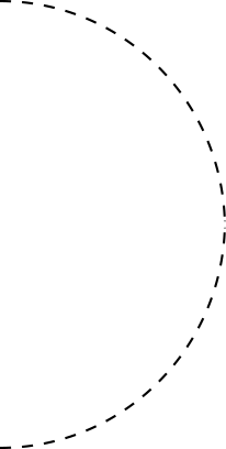 Deco circle half right